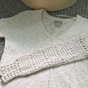 Lucky brand live in love Lightweight cream sweater